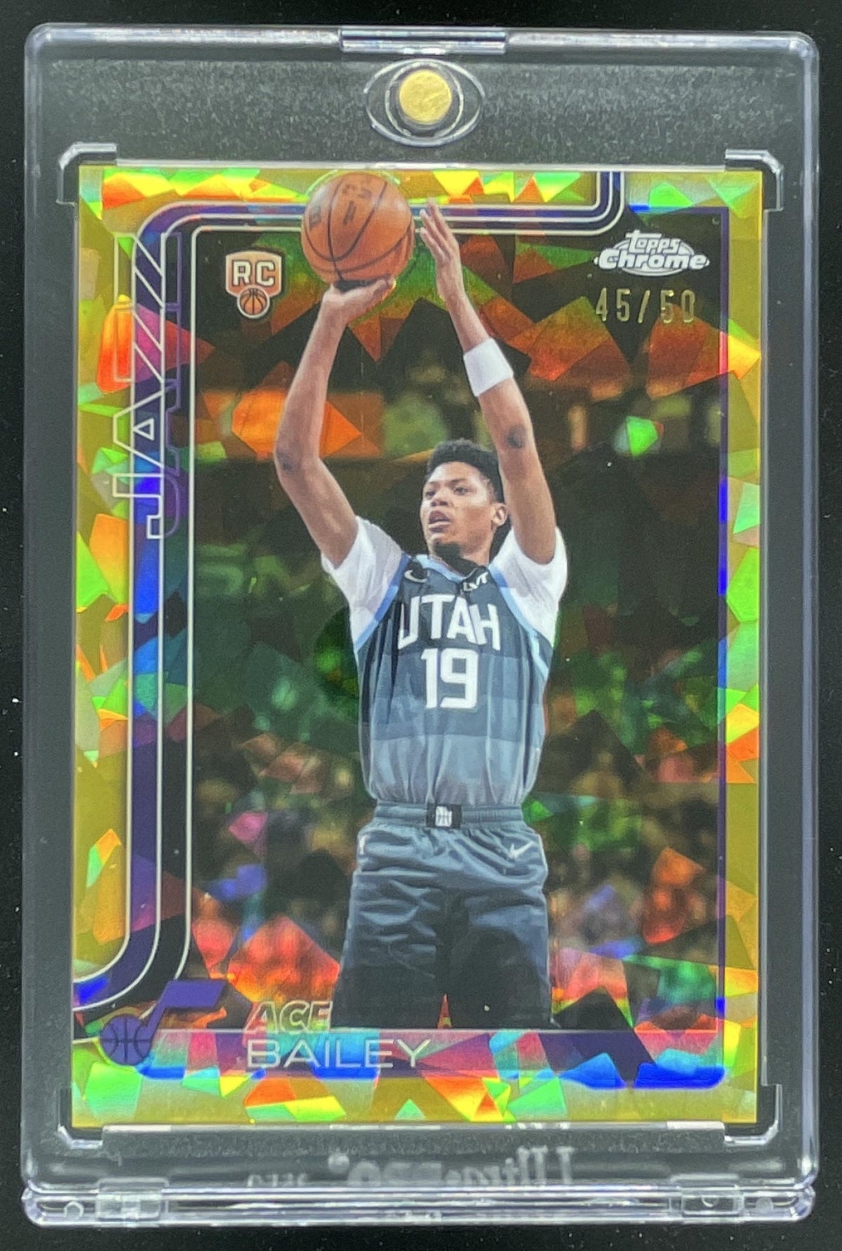 2025-26 Topps Chrome Update Sapphire Gold Refractor #155 Ace Bailey RC /50
