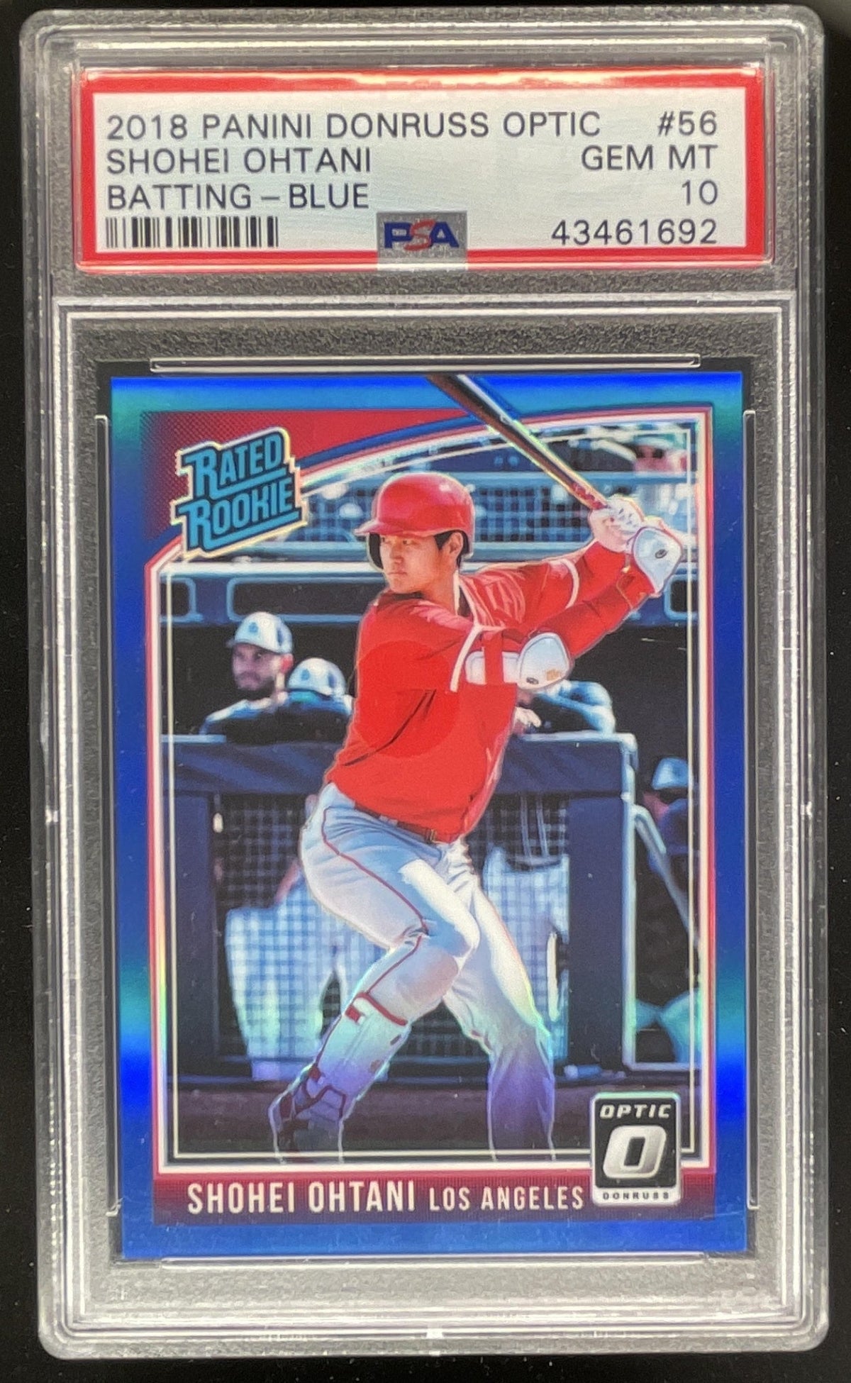 2018 Panini Donruss Optic Blue Prizm #56 Shohei Ohtani /149 PSA 10