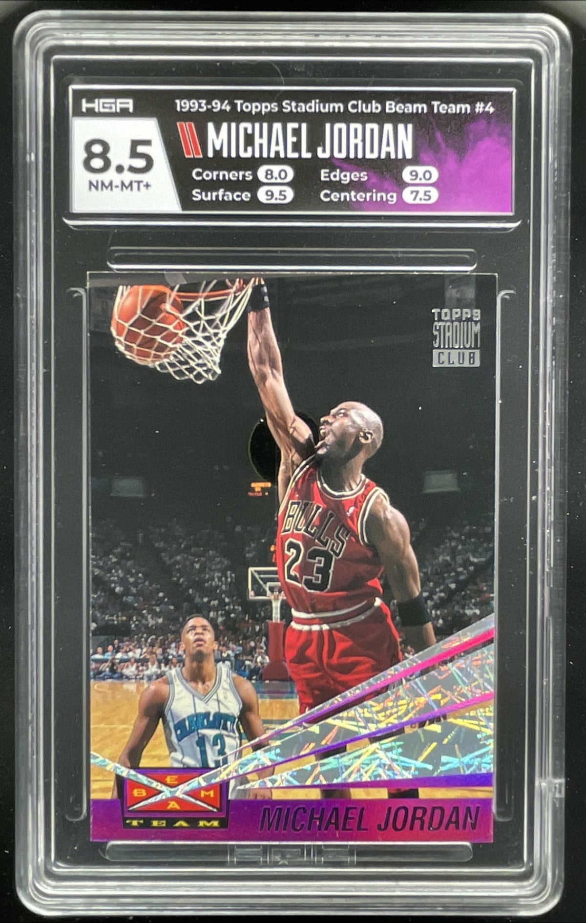 1993-94 Topps Stadium Club Beam Team #4 Michael Jordan HGA 8.5