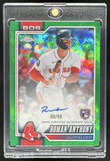 2026 Topps Chrome LogoFractor Rookie Green #RA-RA Roman Anthony RC Auto /99