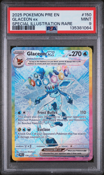 PSA 9 Glaceon Ex Special Illustration Rare