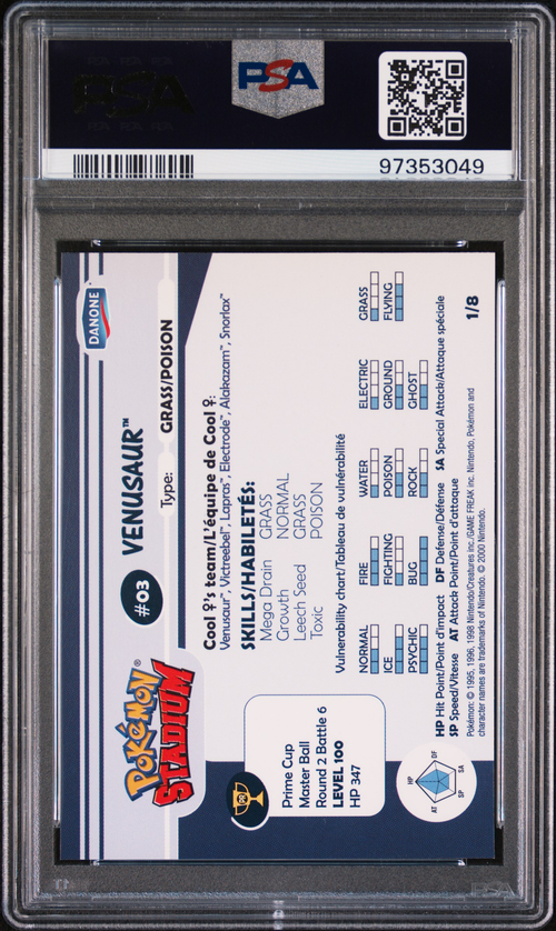 PSA 9 Venusaur Stadium Tip-Shiny