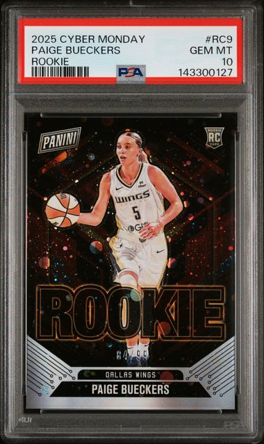 Paige Bueckers 2025 Cyber Monday Rookie #'D 84/99 PSA 10
