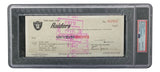 Al Davis Signed Oakland Raiders  Bank Check #12912 PSA/DNA Gem MT 10