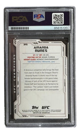 Amanda Nunes Signed 2014 Topps #35 UFC Trading Card PSA