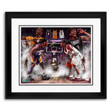 Mamba vs. The Answer “ Pound For Pound” Artist X Athlete Autograph 16 x 20 Lithograph