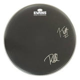 Joe Elliott Phil Collen Def Leppard Signed 15" Black Evans Drum Head JSA Holo