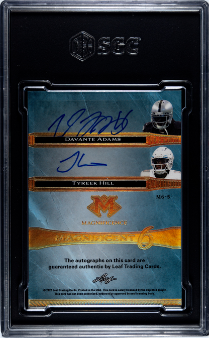 2023 Leaf Johnson Adams Hill Moss Irvin Bruce #M6-5 6 Auto Gold Holo 1 1 Sgc 8.5