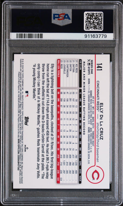 2024 Topps Elly De La Cruz #141 Gold Foil PSA 10