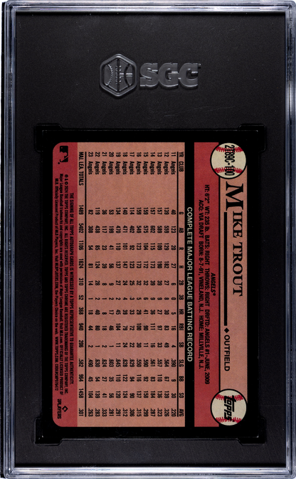 2024 Topps Mike Trout #2T89c-100 Ch. '89 Autograph Orange Refractor Sgc 9