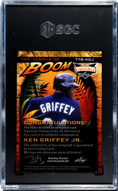 2023 Leaf Ken Griffey Jr. #Ttb-Kgj The Temple Of Boom Navy Blue Sgc 9 Auto