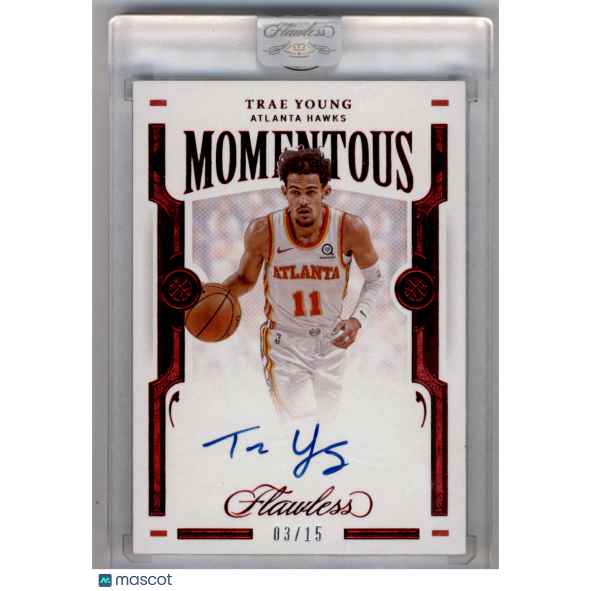 2021 Panini Flawless Momentous Autographs Trae Young #Mom-Tra