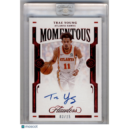 2021 Panini Flawless Momentous Autographs Trae Young #Mom-Tra