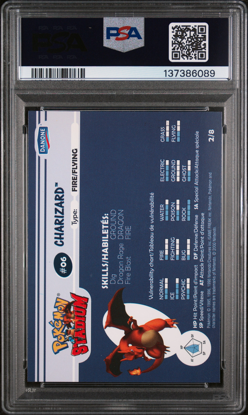 PSA 9 Charizard Stadium Tip-Shiny-Gold