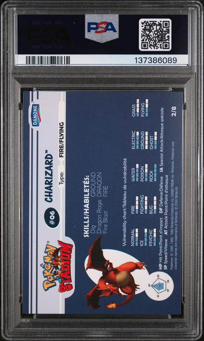 PSA 9 Charizard Stadium Tip-Shiny-Gold