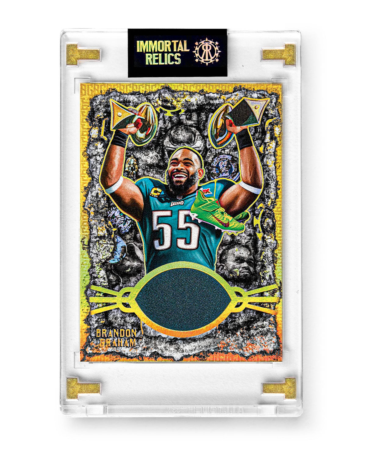 BRANDON GRAHAM "FOREVER 55" GAME WORN LIX RELIC COLLECTIBLE