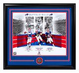 Jim Kelly Thomas Reed Signed Framed 16x20 Buffalo Bills Dynasty Photo SI COA