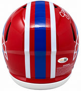 Jim Kelly Thomas Reed Signed Bills Full Size T/B Authentic Speed Helmet JSA QR