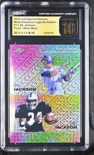 2024 Leaf Special Release Metal Exclusive Legends Edition - Bo Jackson 1/1 - CGC 10