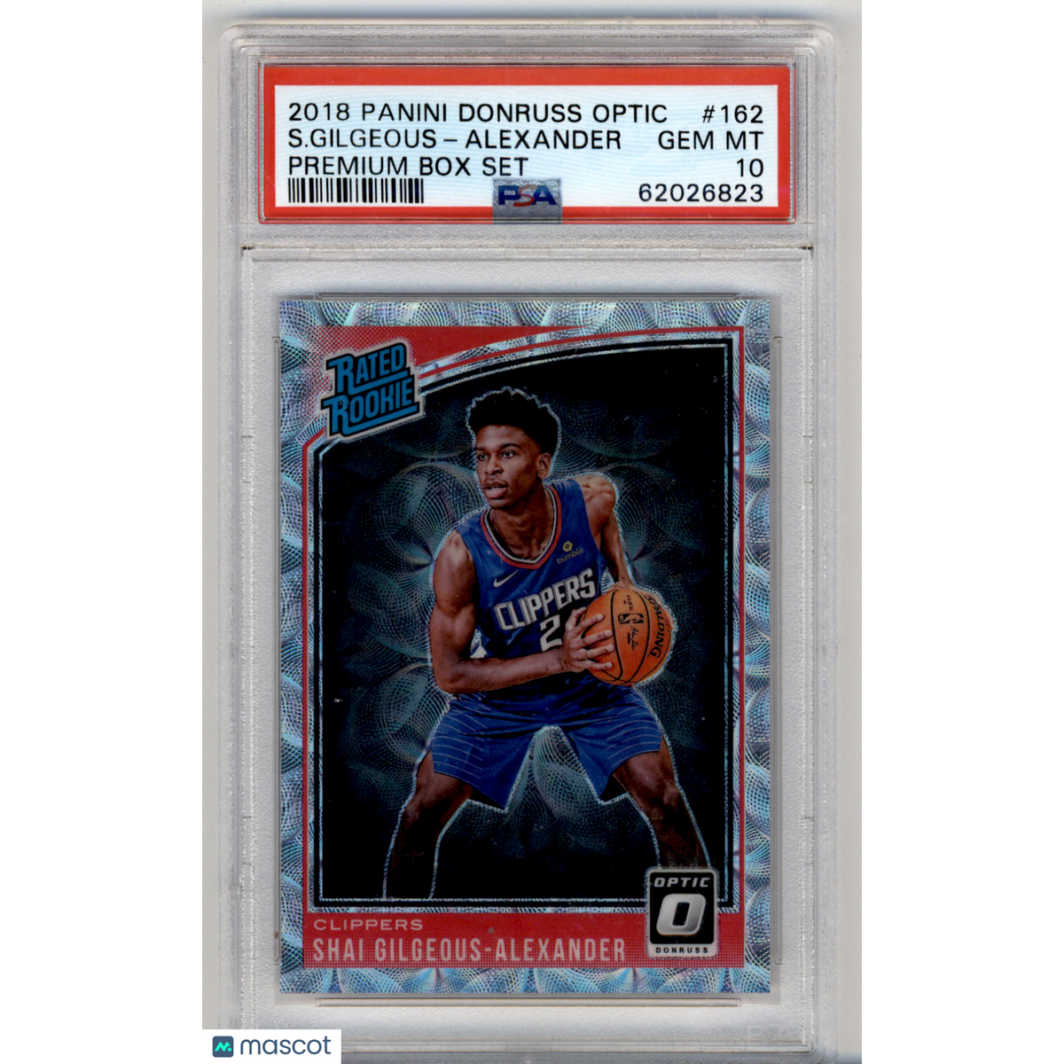 2018 Panini Donruss Optic S. Gilgeous-Alexander #162 Premium Box Set PSA 10