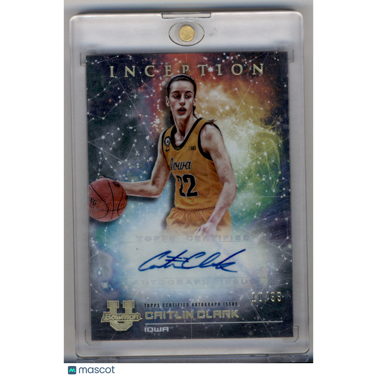 2023 Bowman University Inception Caitlin Clark #Pmp-Cc Primordial Prospect Autograph /99