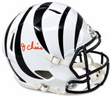 Ja'Marr Chase Signed Cincinnati Bengals FS White Authentic Speed Helmet BAS