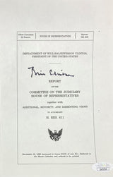 Bill Clinton Signed  Autographed Political 5x8 Impeachment Letter JSA