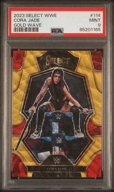 2023 Panini Select Wwe - Cora Jade 114 - Gold Wave /10 - PSA 9