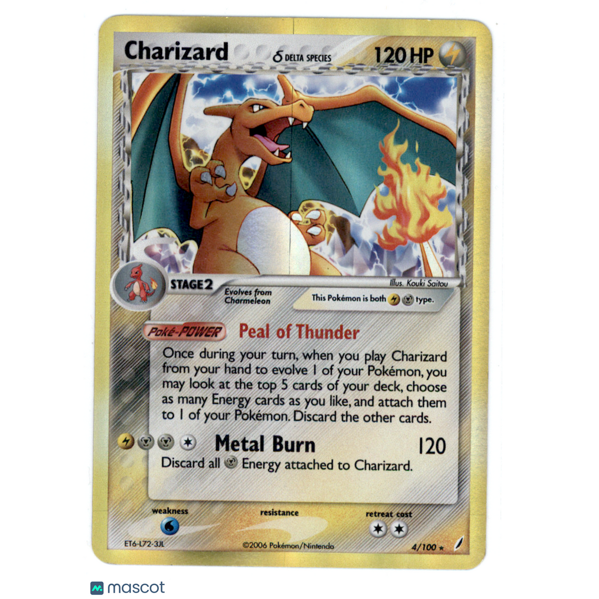 2009 Ex Dragon Frontiers Charizard #4/100