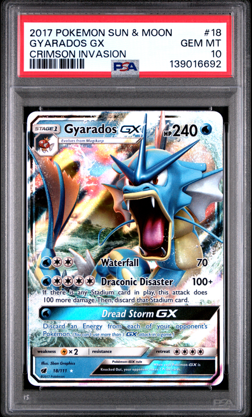 PSA 10 Gyarados Gx Crimson Invasion