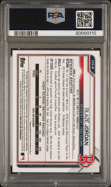 2021 Bowman Chrome Prospect Autographs #CPABJ Blaze Jordan Chr.Pros.Auto-Green Ref. PSA 9 #/250
