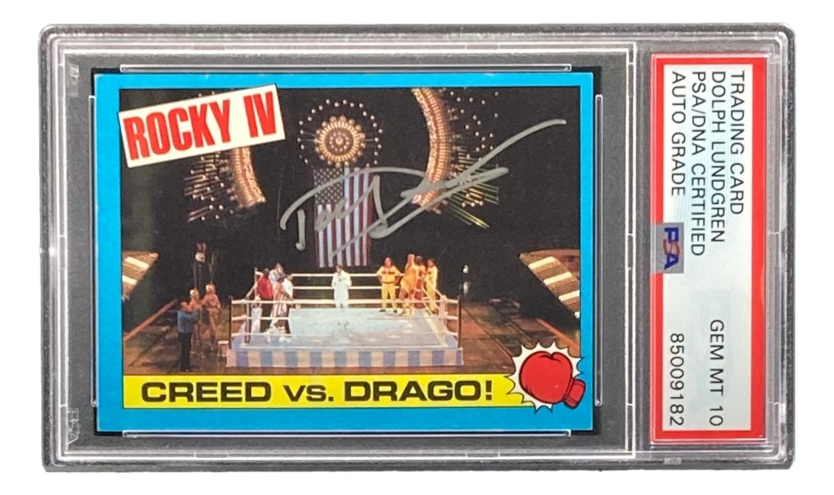 Dolph Lundgren Signed Ivan Drago 1985 Topps #15 Trading Card PSA/DNA Gem MT 10