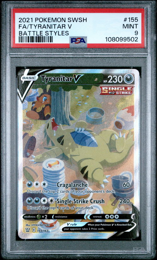 PSA 9 Fa/Tyranitar V Battle Styles