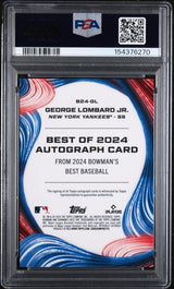 2024 Bowman's Best Best of 2024 Autographs #B24-GL George Lombard Jr. PSA 10