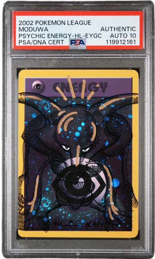 PSA Auto 10 Moduwa Alakazam Psychic Energy-Holo