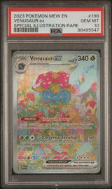 2023 POKEMON MEW EN-151 #198 VENUSAUR ex SPECIAL ILLUSTRATION RARE PSA 10