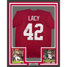 Framed Autographed/Signed Eddie Lacy 35x39 Alabama Red College Football Jersey PSA COA