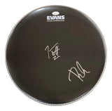 Joe Elliott Phil Collen Def Leppard Signed 15" Black Evans Drum Head JSA ITP