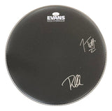 Joe Elliott Phil Collen Def Leppard Signed 15" Black Evans Drum Head JSA Holo
