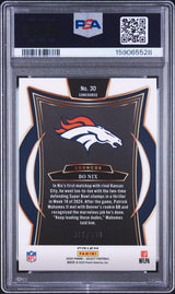 2024 Panini Select 30 Bo Nix Orange Shock PSA 10