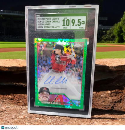 2023 Topps Chrome Green Refractor Corbin Carroll #Cc-6 60/99 Autograph