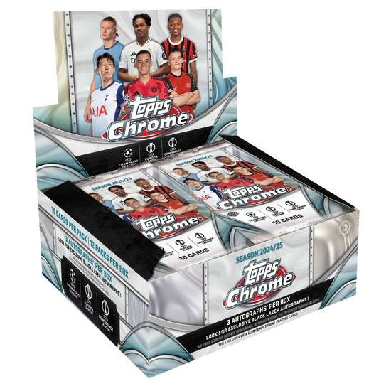 2024-25 Topps Uefa Club Competitions Chrome Soccer Jumbo Box