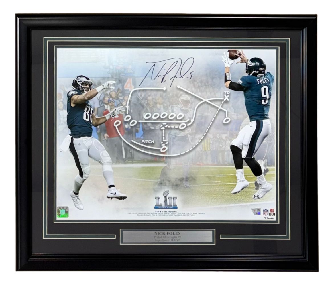 Nick Foles Signed Framed 16x20 Eagles SB52 Philly Special Collage Photo Fanatics
