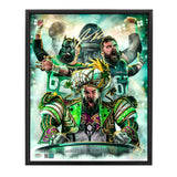 Jason Kelce "Hungry Dogs" Artist X Athlete Dual Autograph