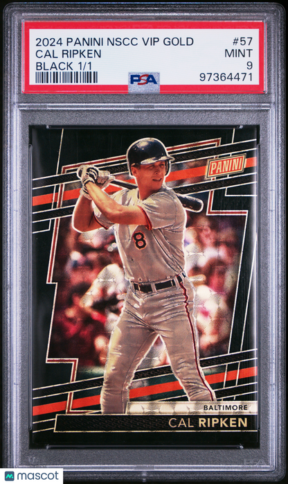2024 Panini National Sports Collectors Vip Gold Cal Ripken #57 Black 1/1 PSA 9