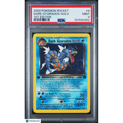 2000 Pokemon Rocket Dark Gyarados #8 1St Edition PSA 9