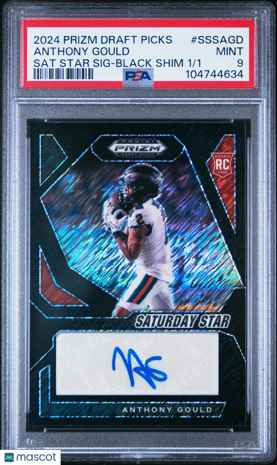 2024 Panini Prizm Draft Picks Star Anthony Gould #Sssagd Black Shim 1/1 PSA 9