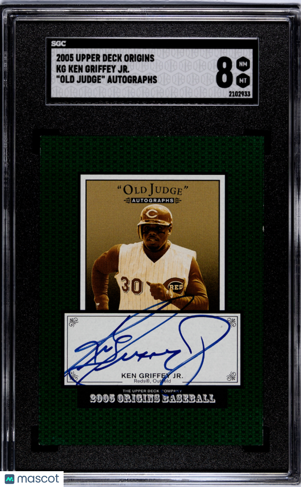 2005 Upper Deck Origins Ken Griffey Jr. #Kg "Old Judge" Autos. Sgc 8