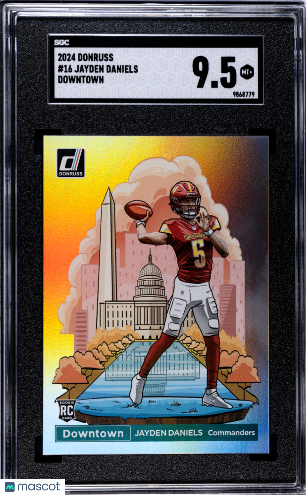 2024 Donruss Jayden Daniels #16 Downtown Low Pop Sgc 9.5