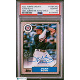 2022 Topps Update 1987 Topps Baseball Auto Juan Soto #87Bajso Bb Gold PSA 10